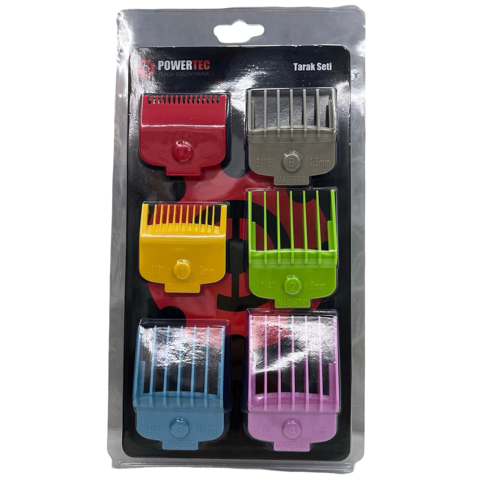 Powertec Mıknatıslı Makine Tarağı 6 Adet