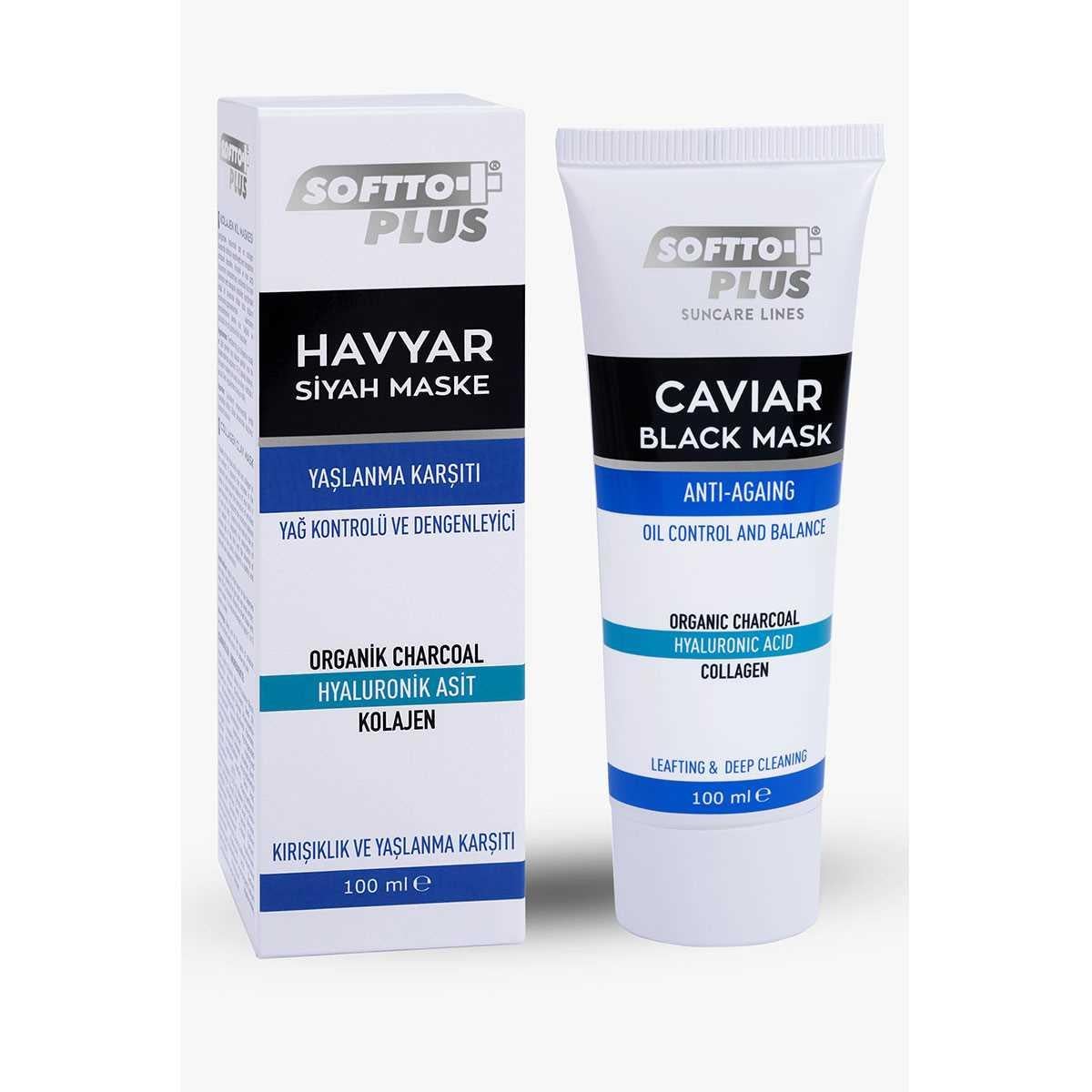 Softto Plus Kil Maskesi Havyar Siyah 100 ml