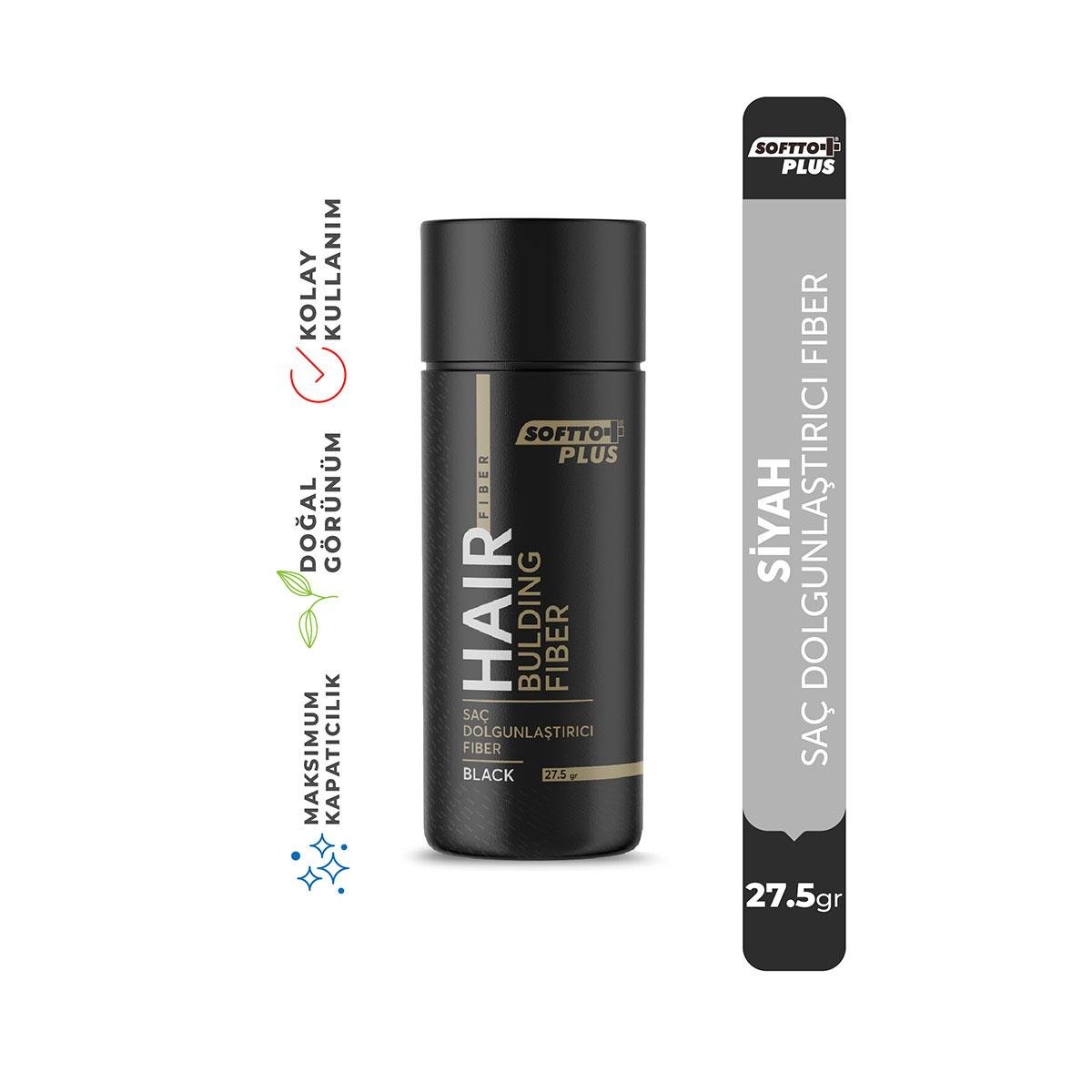 Softto Plus Saç Dolgunlaştırıcı Fiber Topik Siyah 27,5 gr