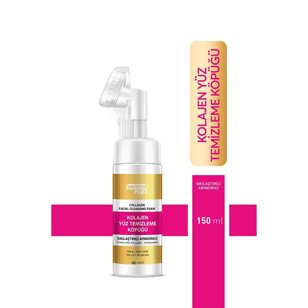 Softto Plus Yüz Temizleme Köpüğü Kolajen 150 ml