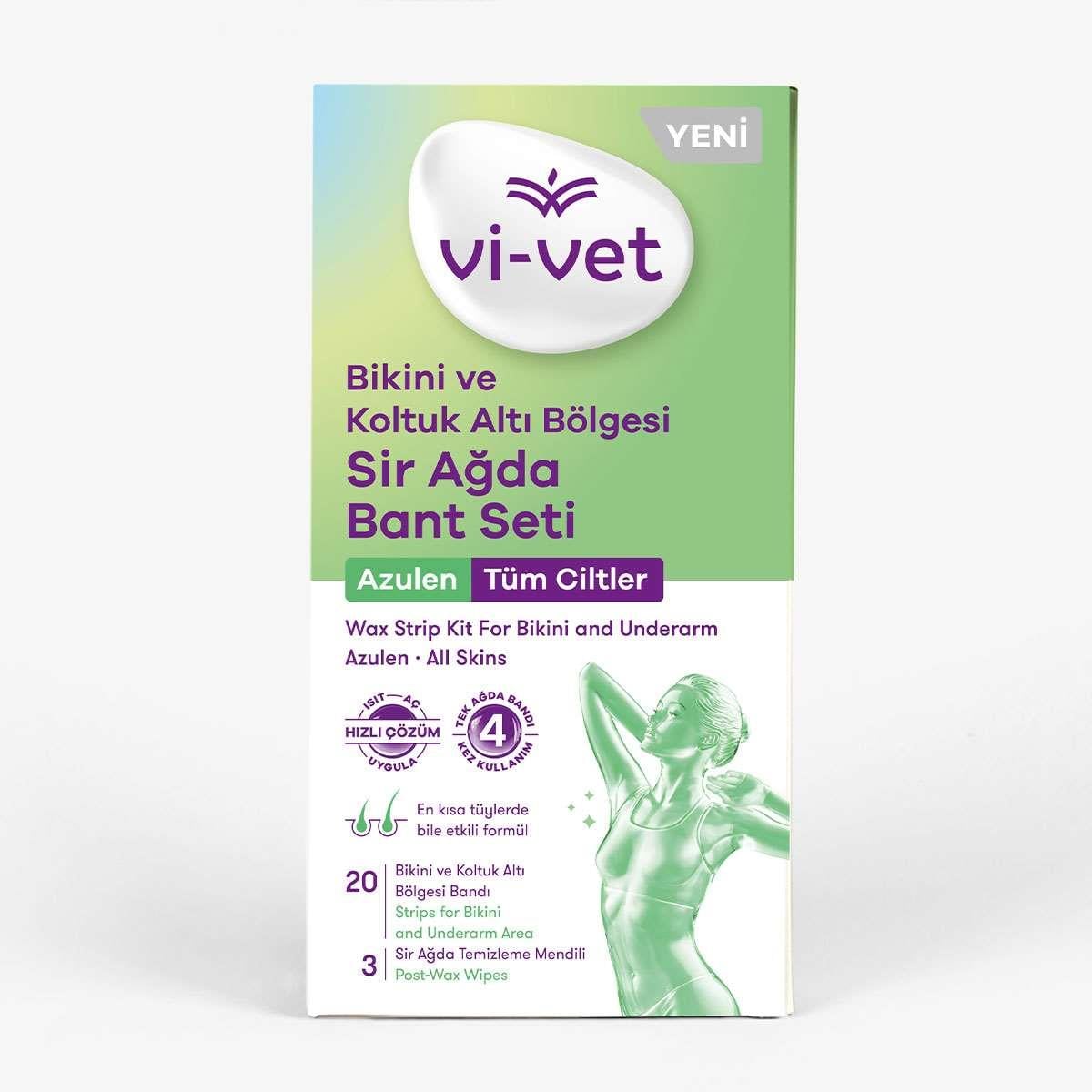 Vi Vet Sir Ağda Bandı Bikini ve Koltuk Altı Bölgesi Azulen 20 Li
