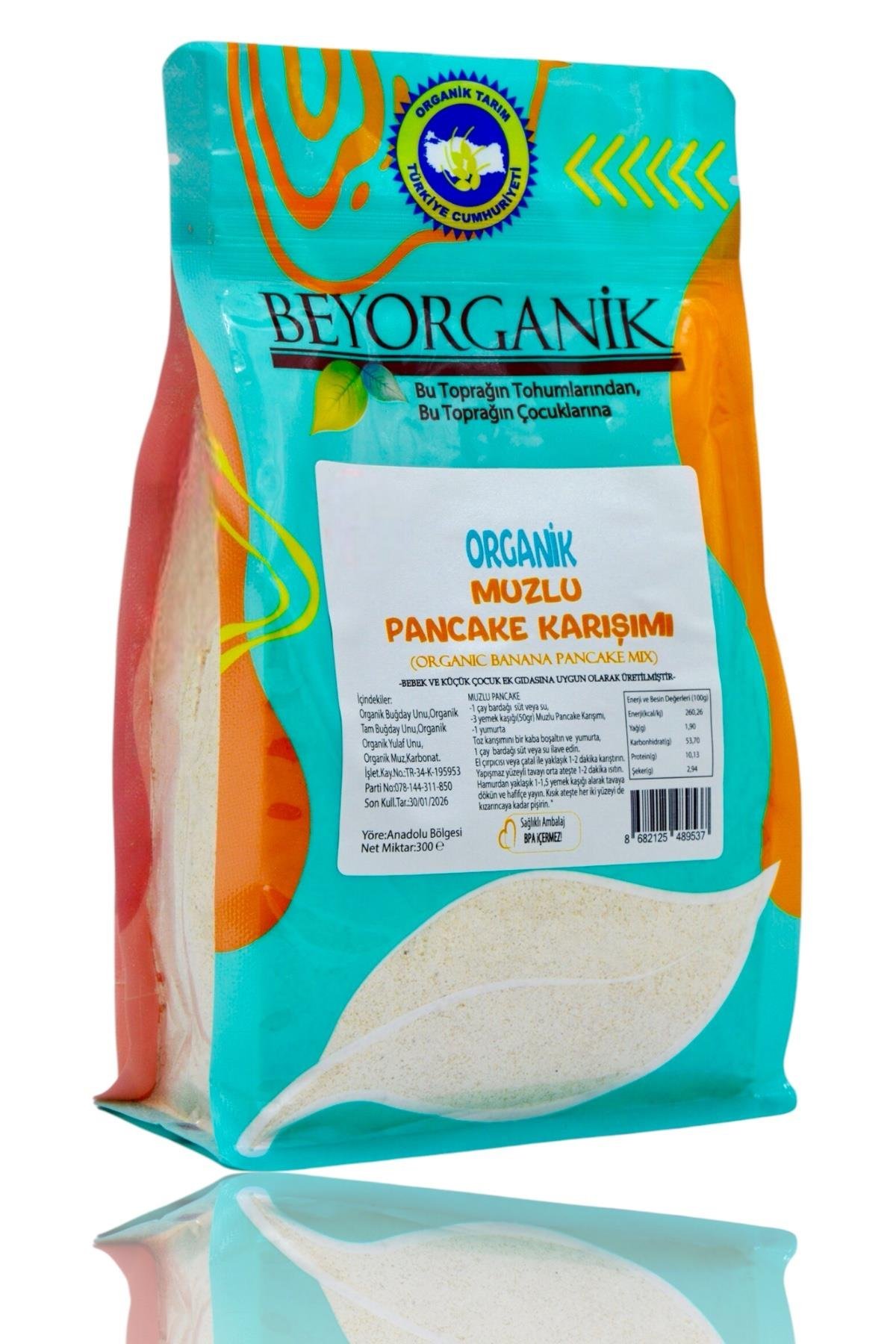 Beyorganik Organik Muzlu Pankek Karışımı 300 gr 