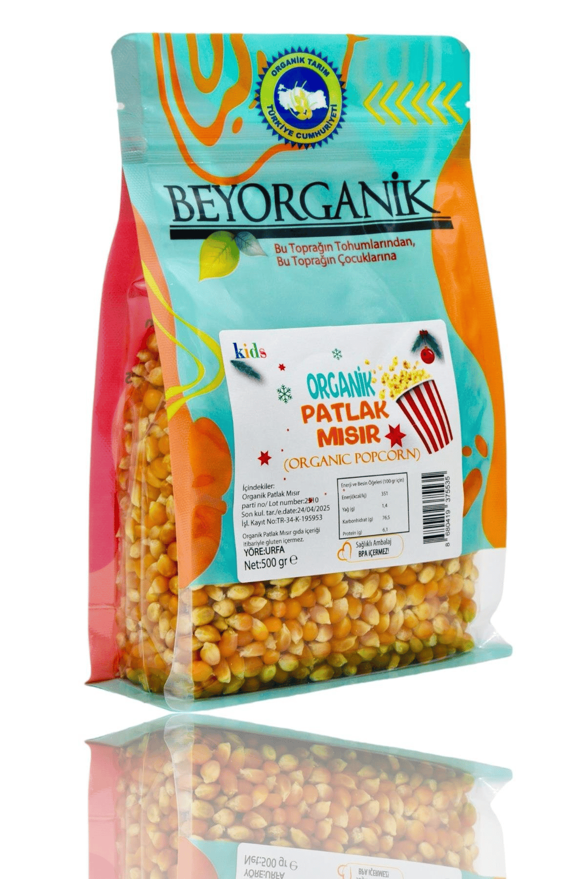 Beyorganik Organik Patlak Mısır 500 gr