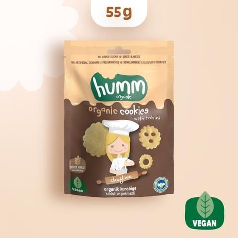 Humm Organik Vegan Tahinli ve Pekmezli Kurabiye 55 gr