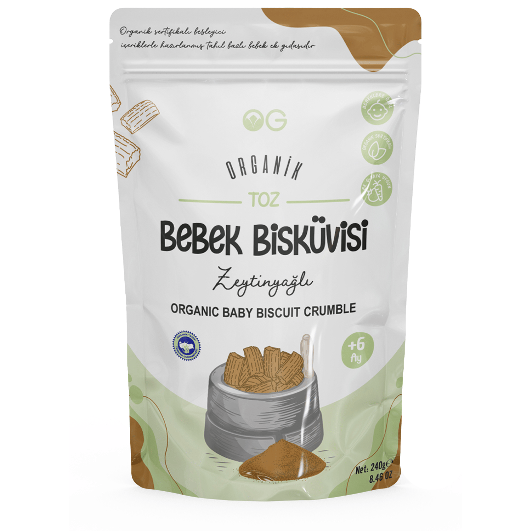 OG Natural Organik Toz Bebek Bisküvisi 240 gr +6 Ay