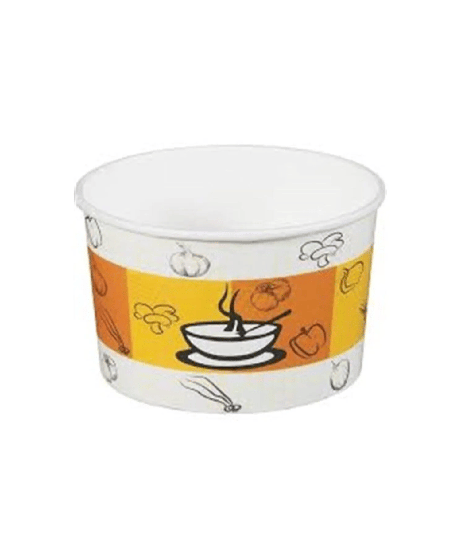 16 Oz Karton Çorba Kasesi Kapaklı | 100'lü Paket