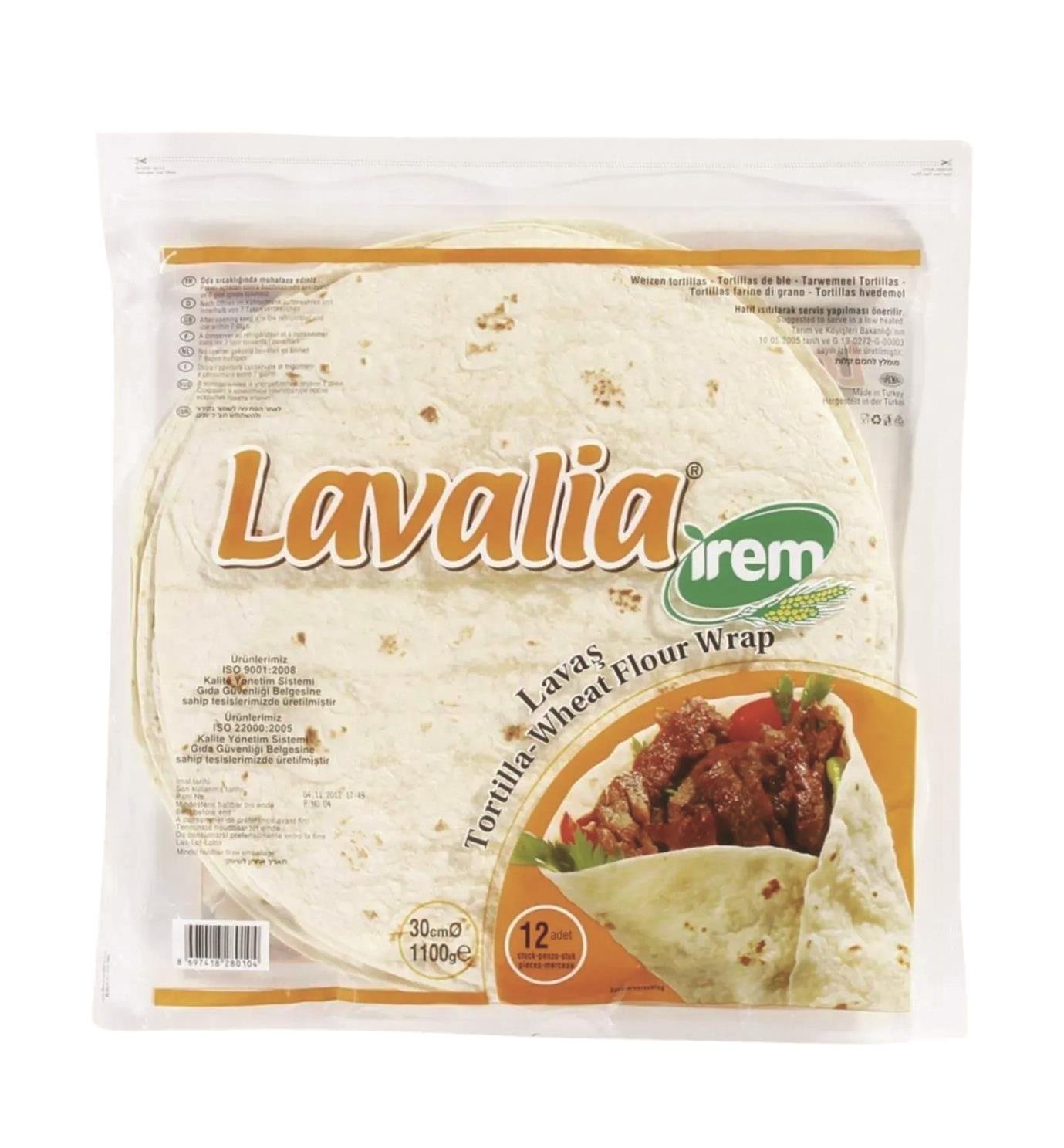 Lavalia 30 cm Tortilla 12'li – Yumuşak Dürüm Ekmeği