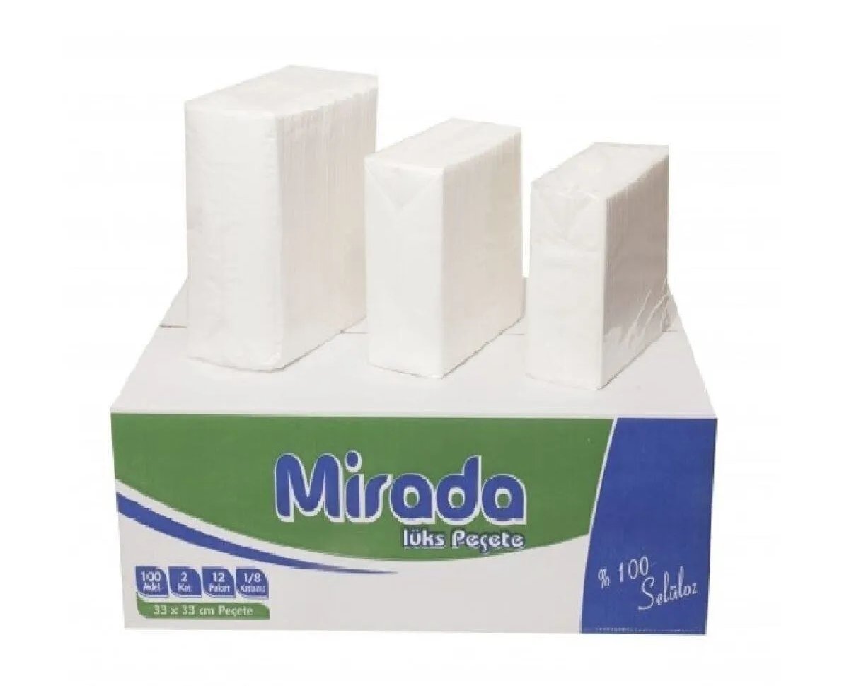 Mirada Lüks Peçete 40x40 cm 12 Paket 2 Katlı