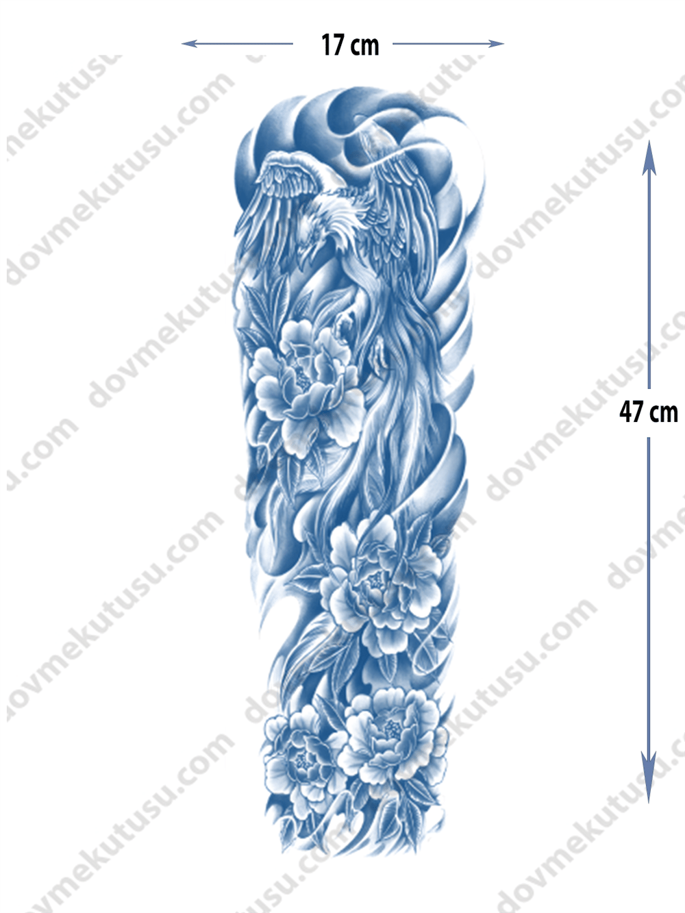 anka kuşu figürlü yarı kalıcı Kol Kaplamalı Dövme 