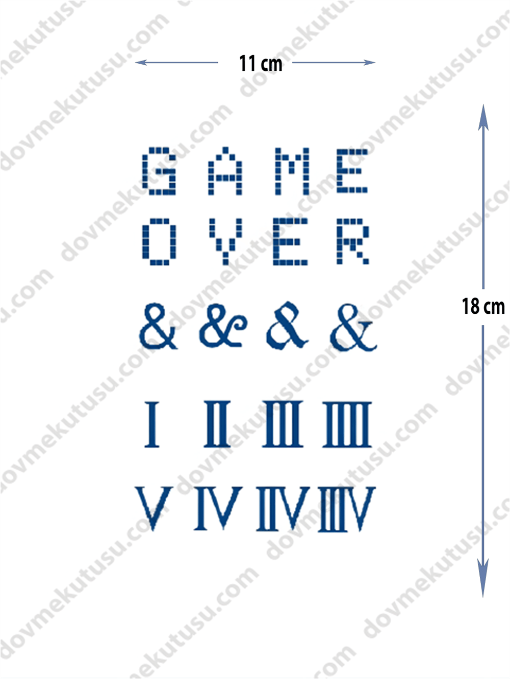 game over yarı kalıcı ORTA BOY DÖVME 