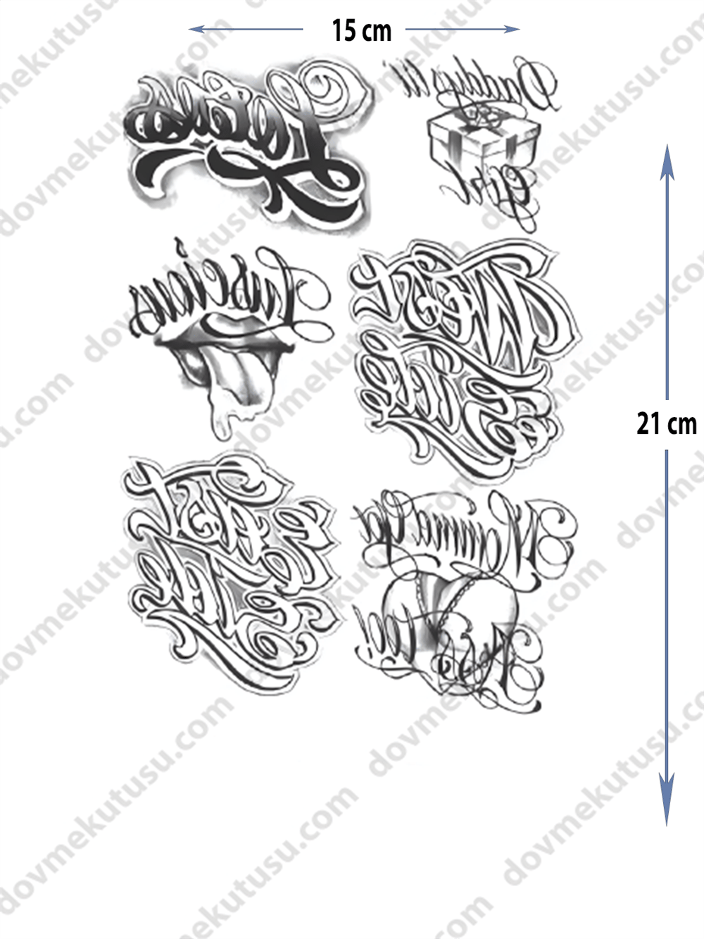 Geçici Dövme | Gotik Font ile Yazı Tasarımı – Karanlık ve Estetik Bir Stil