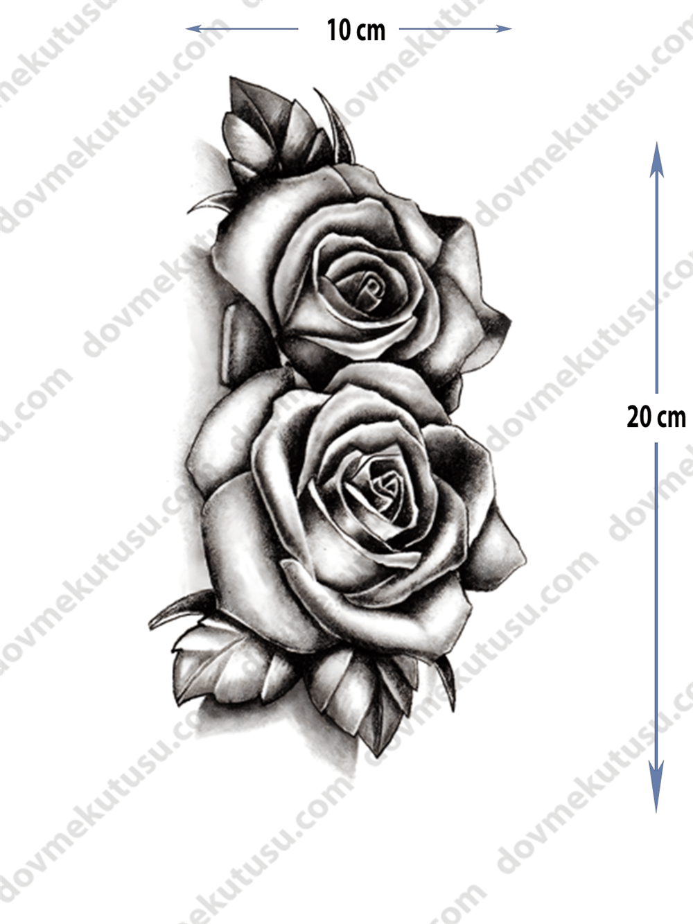 Geçici Dövme – Gül 3D Motifi ile Aşk, Güzellik ve Zarafetin Sembolü!