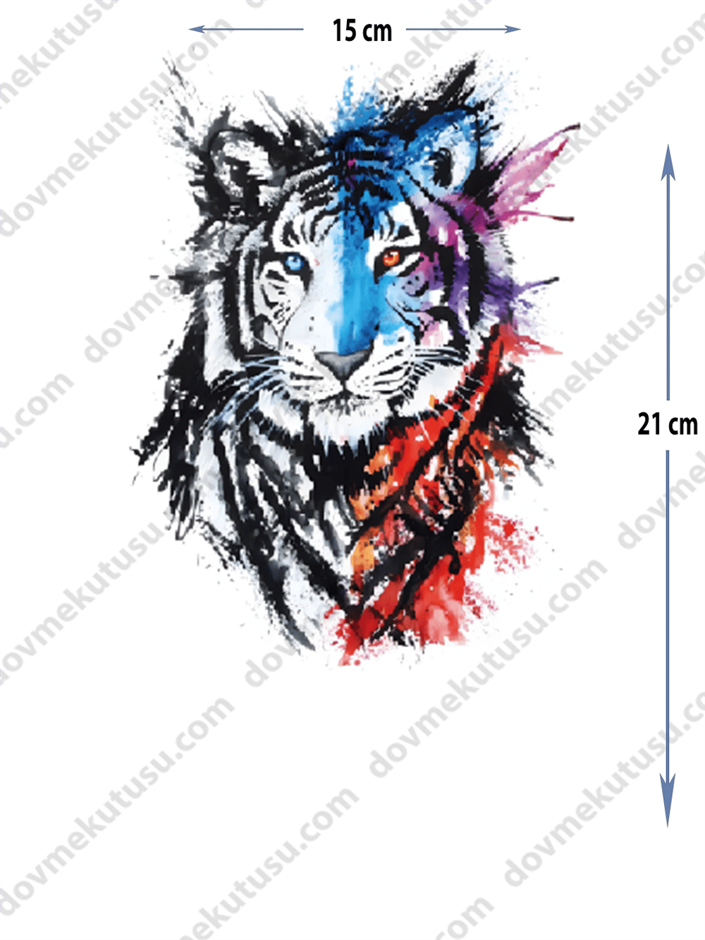 Geçici Dövme | Kaplan Tasarımı – Gücün ve Asaletin Simgesi