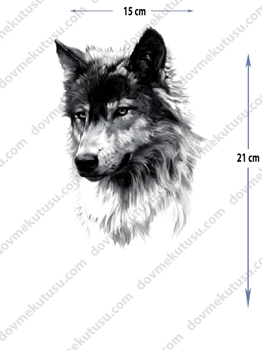 Geçici Dövme | Kurt ve Ay Tasarımı – Güç ve Cesaretin Simgesi