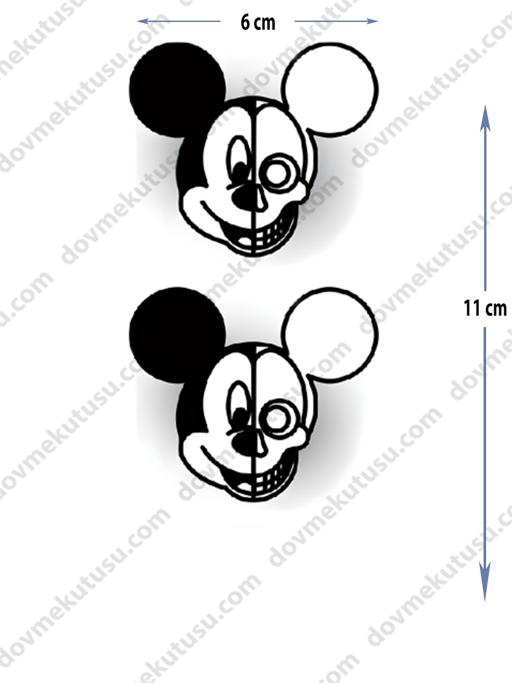Geçici Dövme - mıckey mouse kedi fare 