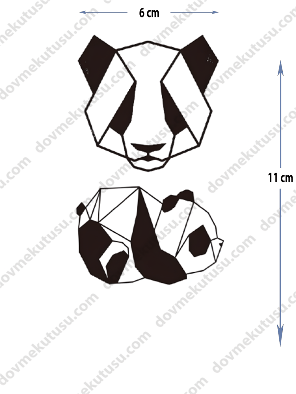 Geçici Dövme | Panda Tasarımları: Sevimli ve Doğal Bir Dokunuş
