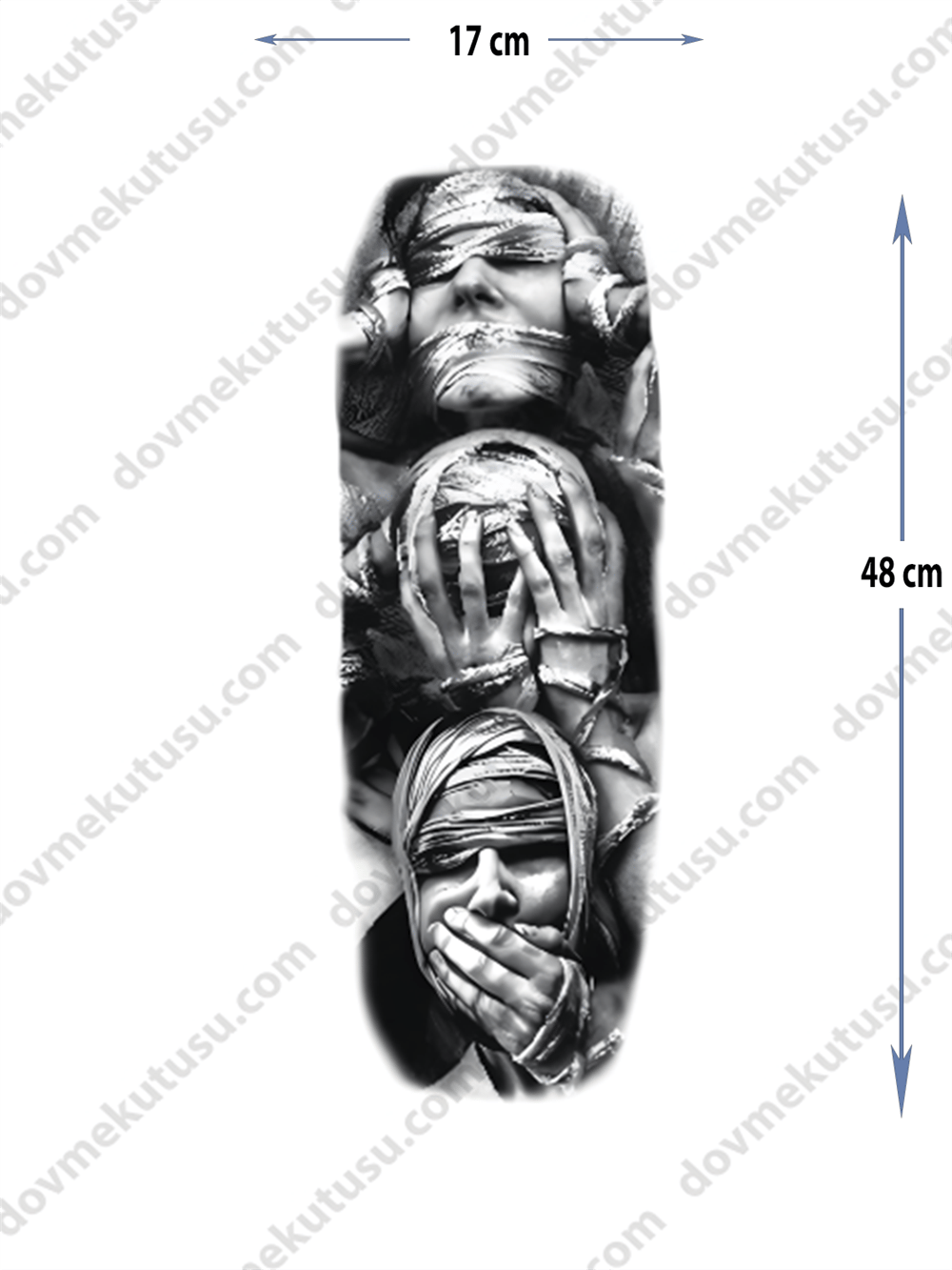 Geçici Kol Kaplama Dövme – Görmedim, Duymadım, Bilmiyorum Motifi ile İsyan, Sessizlik ve Anonimliğin Sembolü!