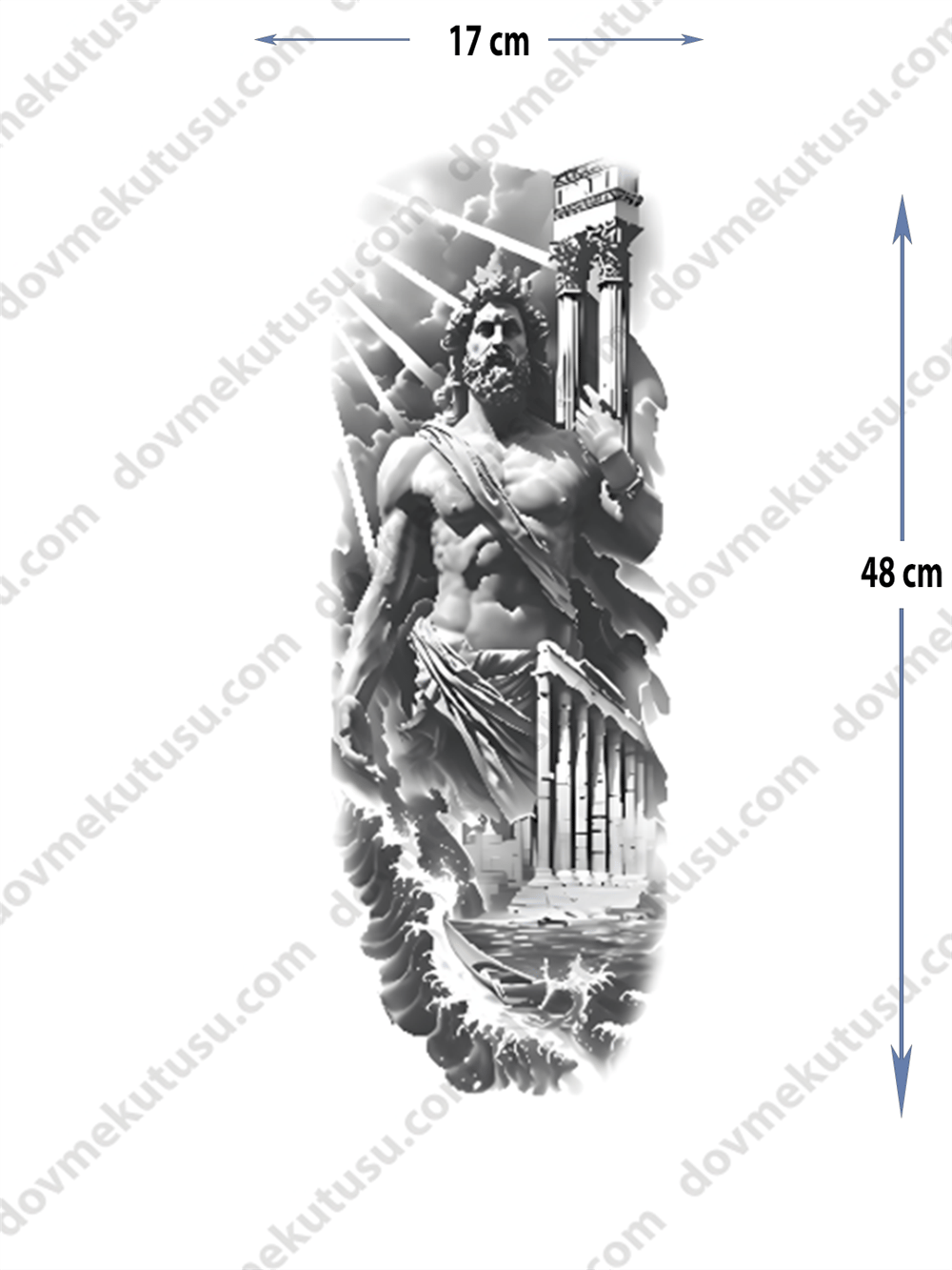 Geçici Kol Kaplama Dövme – İsa Motifi ile Ruhaniyet, İman ve İlahi Gücün Sembolü!