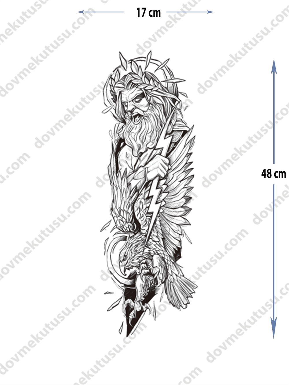 Geçici Kol Kaplama Dövme – İsa ve Kuş Motifi ile Barış, Ruhaniyet ve İlahi Gücün Sembolü!
