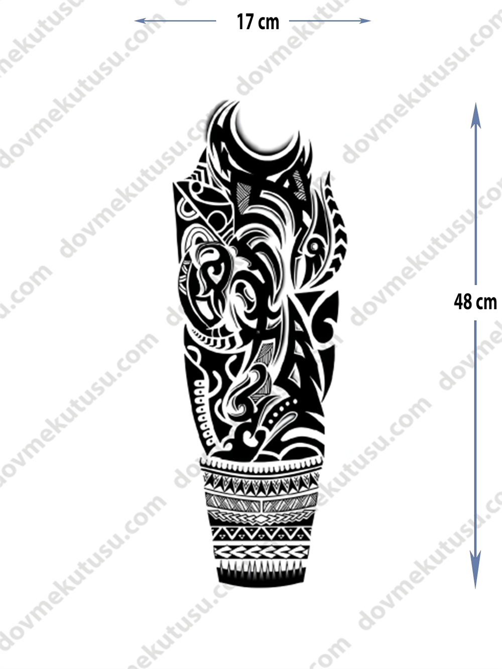 Geçici Kol Kaplama Dövme – Maori Motifi ile Gelenek, Güç ve Ruhani Dengenin Sembolü!