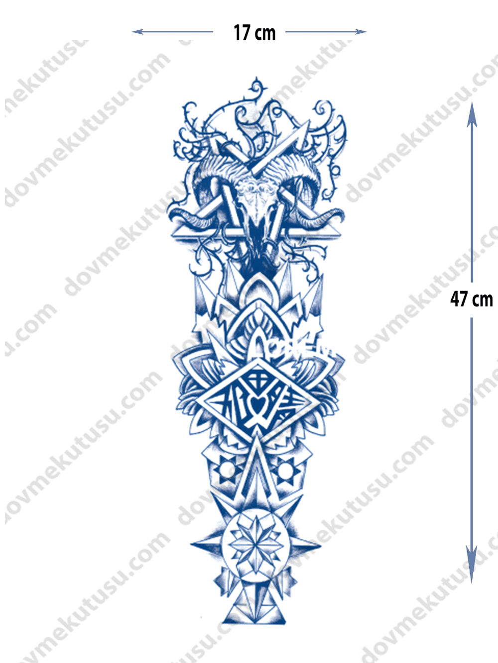 geometrik figür yarı kalıcı Kol Kaplamalı Dövme 