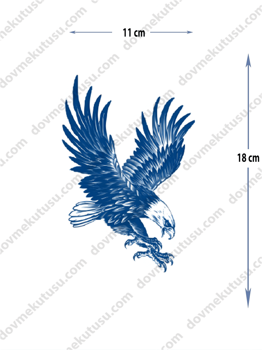 kartal figürlü yarı kalıcı ORTA BOY DÖVME 