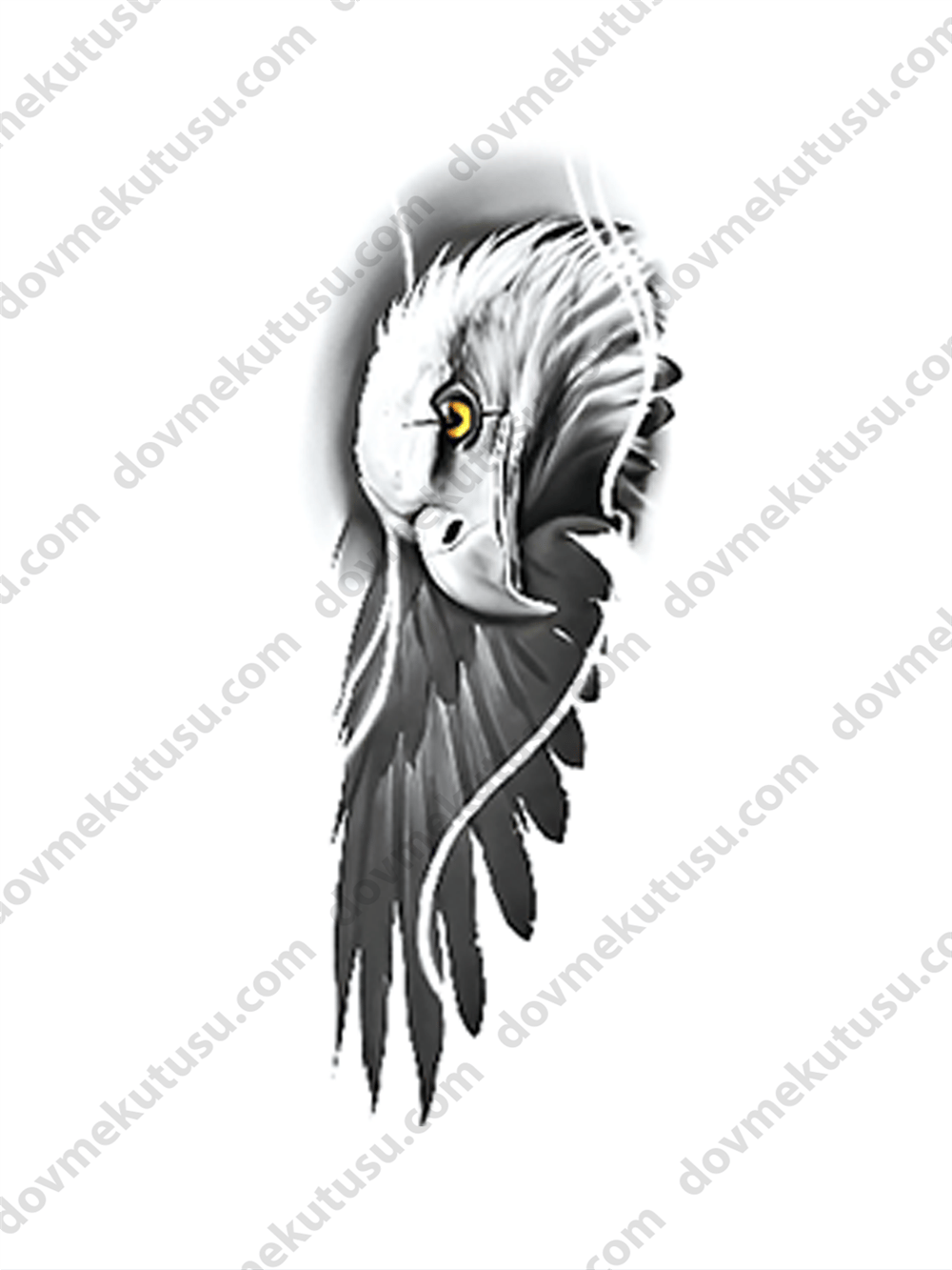 Kartal Yarım Kol Kaplama Geçici Dövme Modelleri: Gücün ve Özgürlüğün Sembolü