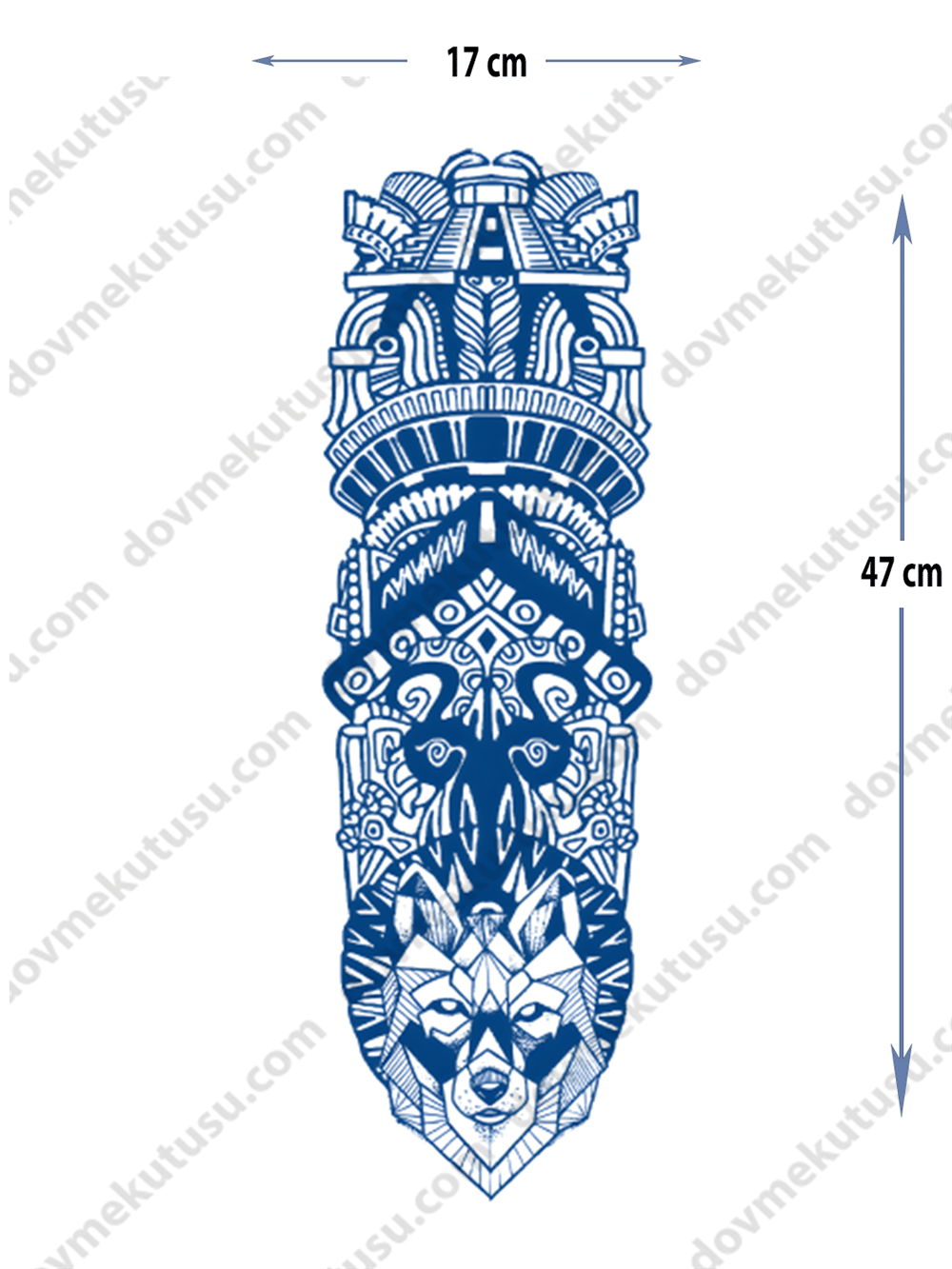 kurt kabile figürü yarı kalıcı Kol Kaplamalı Dövme