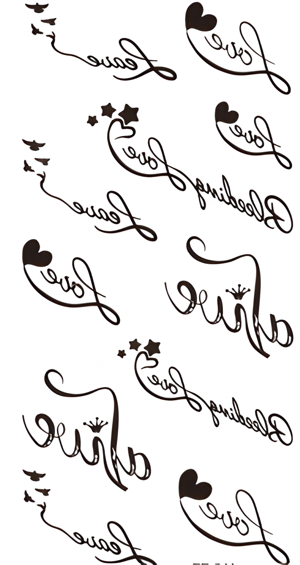 Love aşk sevgi bağlılık Geçici Dövme 