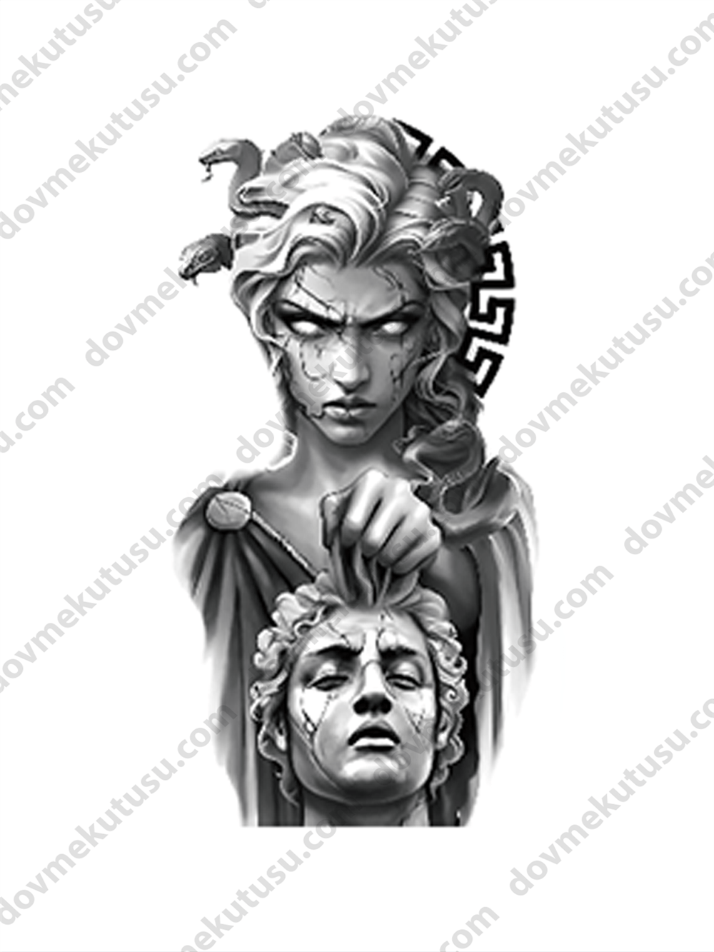 Medusa ve Perseus Yarım Kol Kaplama Geçici Dövme Modelleri: Efsanevi Güç ve Mitolojik Tasarımlar