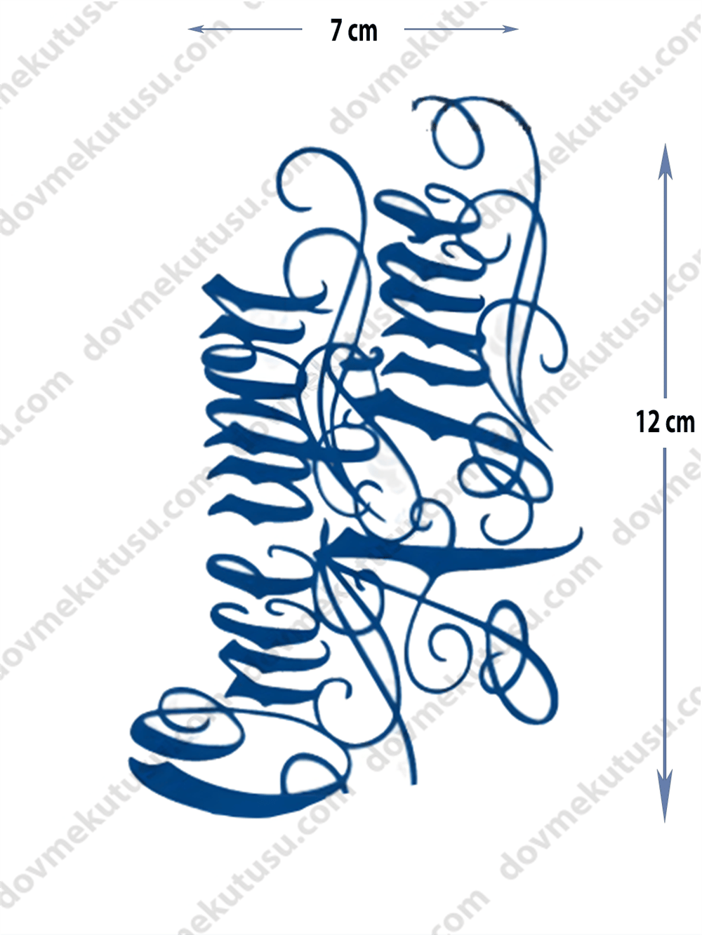 Yarı Kalıcı 'bir zamanlar' çizgi film masal hayal gücü dövmesi 