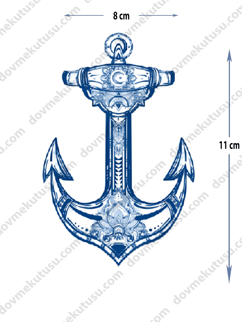 Yarı Kalıcı Çapa Motifi Dövme – Sabır, Kararlılık ve Güvenin Sembolü!