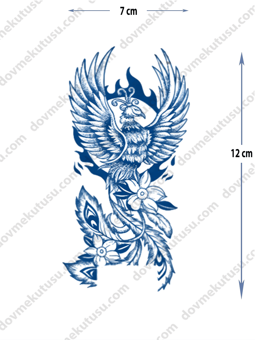 Yarı Kalıcı Ejderha ve Çiçek Motifi Dövme – Güç, Zarafet ve Doğal Dengenin Sembolü