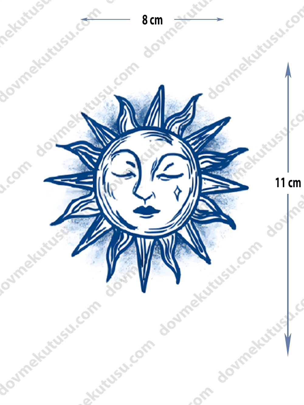 Yarı Kalıcı Güneş Motifi Dövme – Işığın, Yenilenmenin ve Gücün Sembolü!