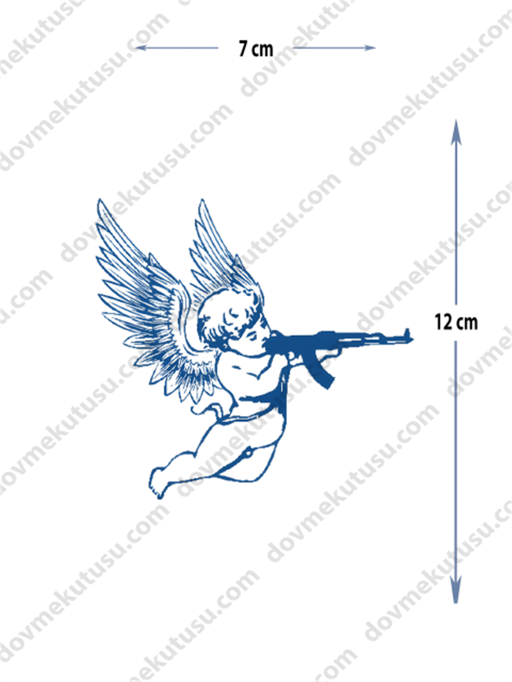 Yarı Kalıcı Küçük Boy Çocuk Melek Dövmesi