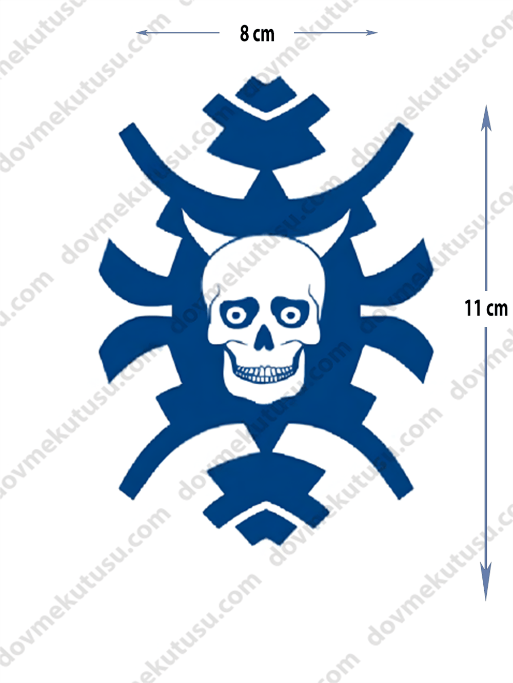 Yarı Kalıcı Kuru Kafa Motifi Dövme – Cesaret, Tehlike ve Direncin Sembolü!
