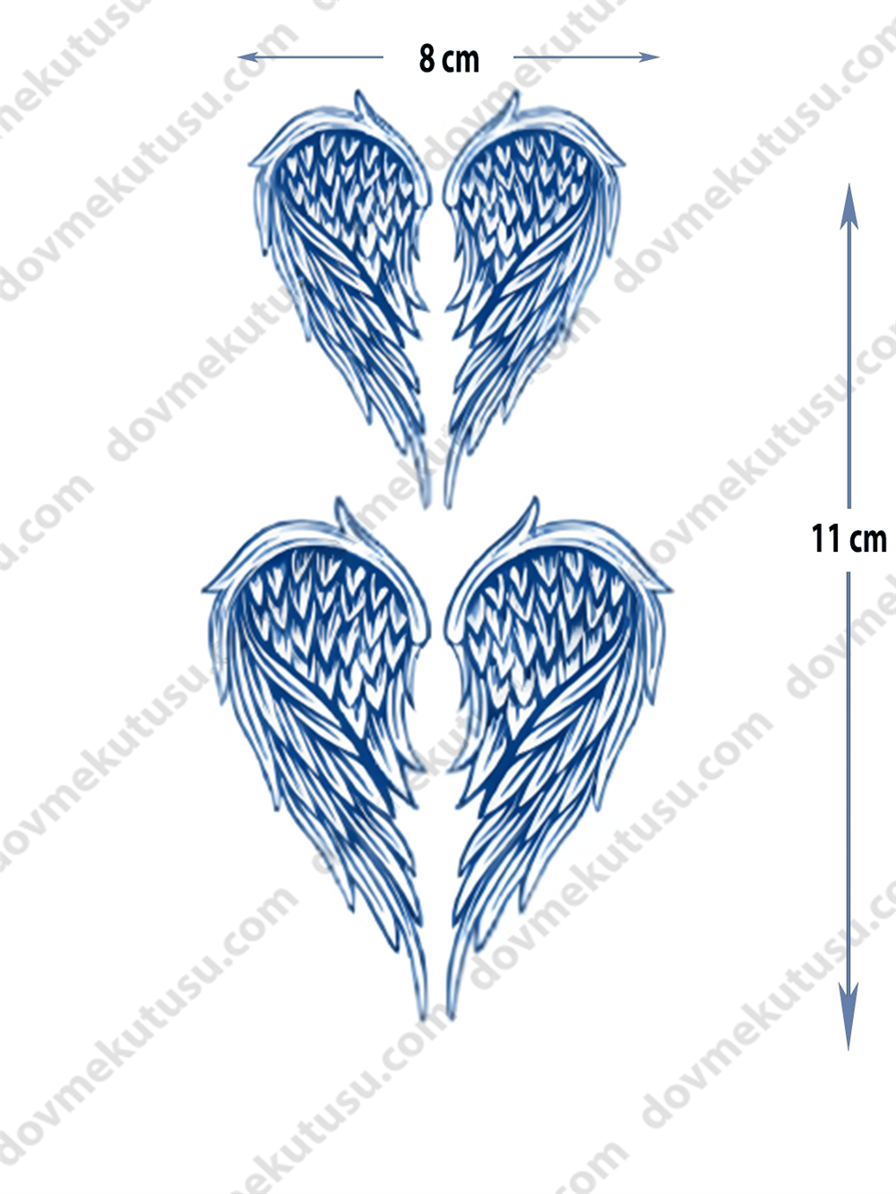 Yarı Kalıcı Melek Kanadı Motifi Dövme – Özgürlük, Koruma ve Saflığın Sembolü!