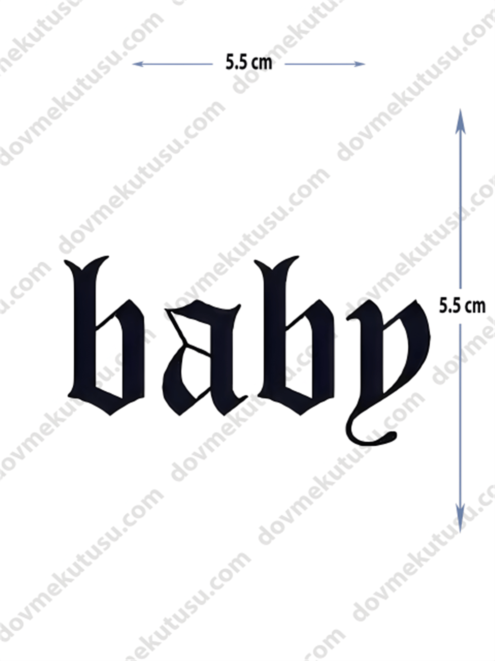 YARI KALICI MİNİMAL BOY DÖVME ( bebek)