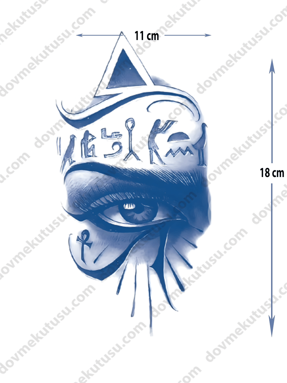 Yarı Kalıcı Orta Boy Dövme: Göz ve Piramit Sırrı