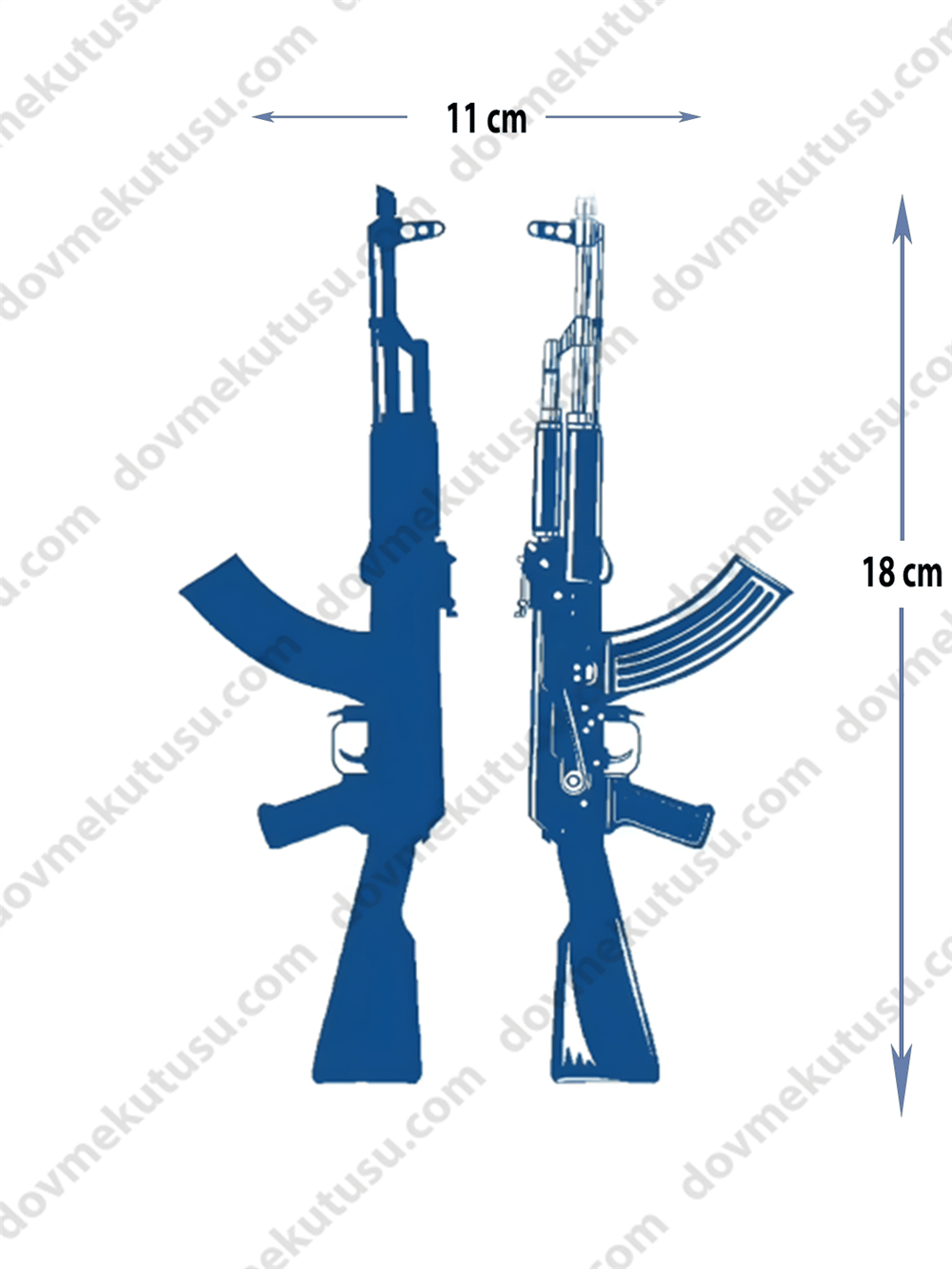 Yarı Kalıcı Orta Boy Dövme: İki Adet Keleş