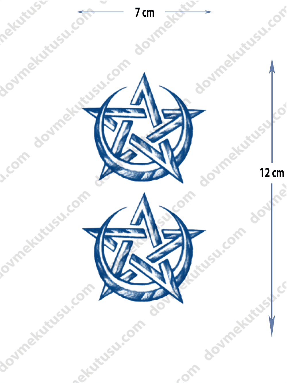 Yarı Kalıcı Yıldız ve Hilal Motifi Dövme – Işıltı, Maneviyat ve Geceyi Aydınlatan Gücün Sembolü!