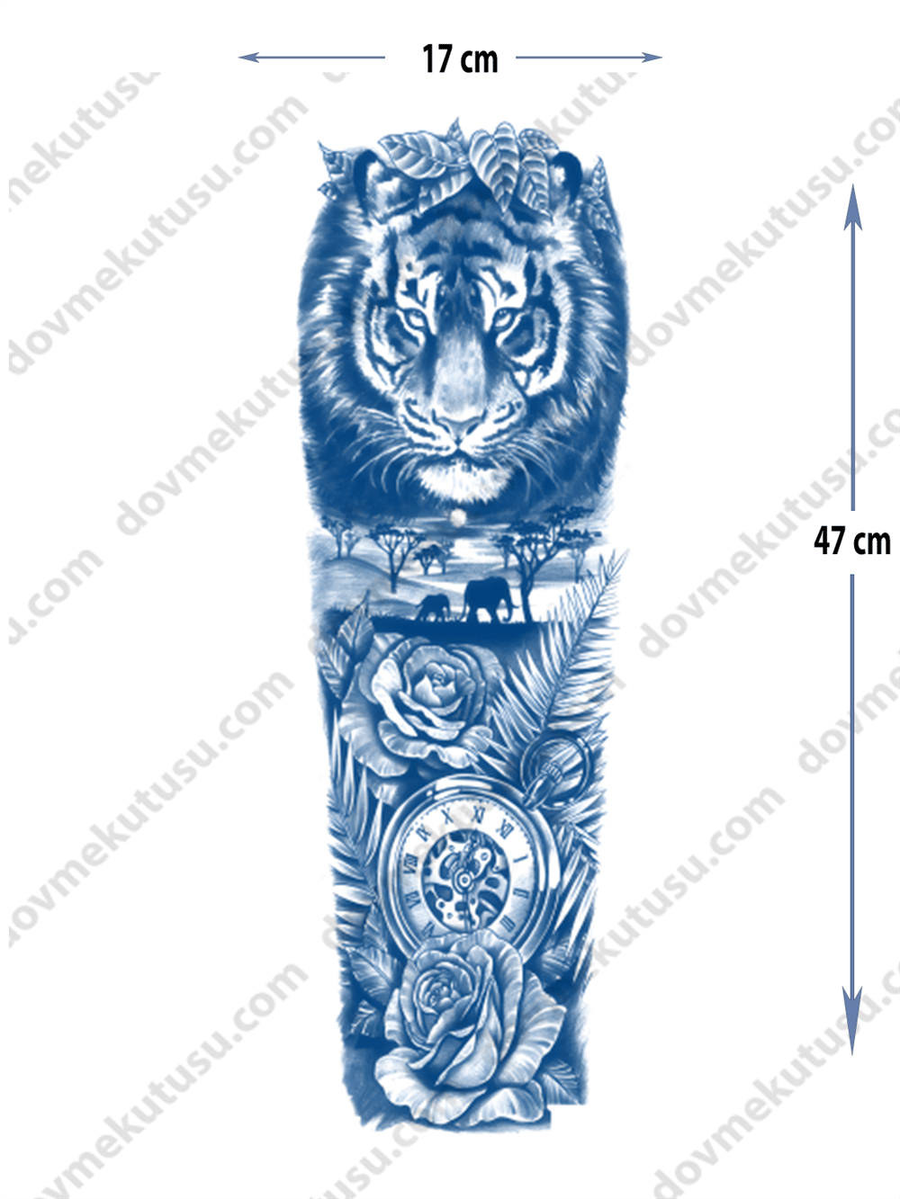 zamanın kaplanı yarı kalıcı Kol Kaplamalı Dövme