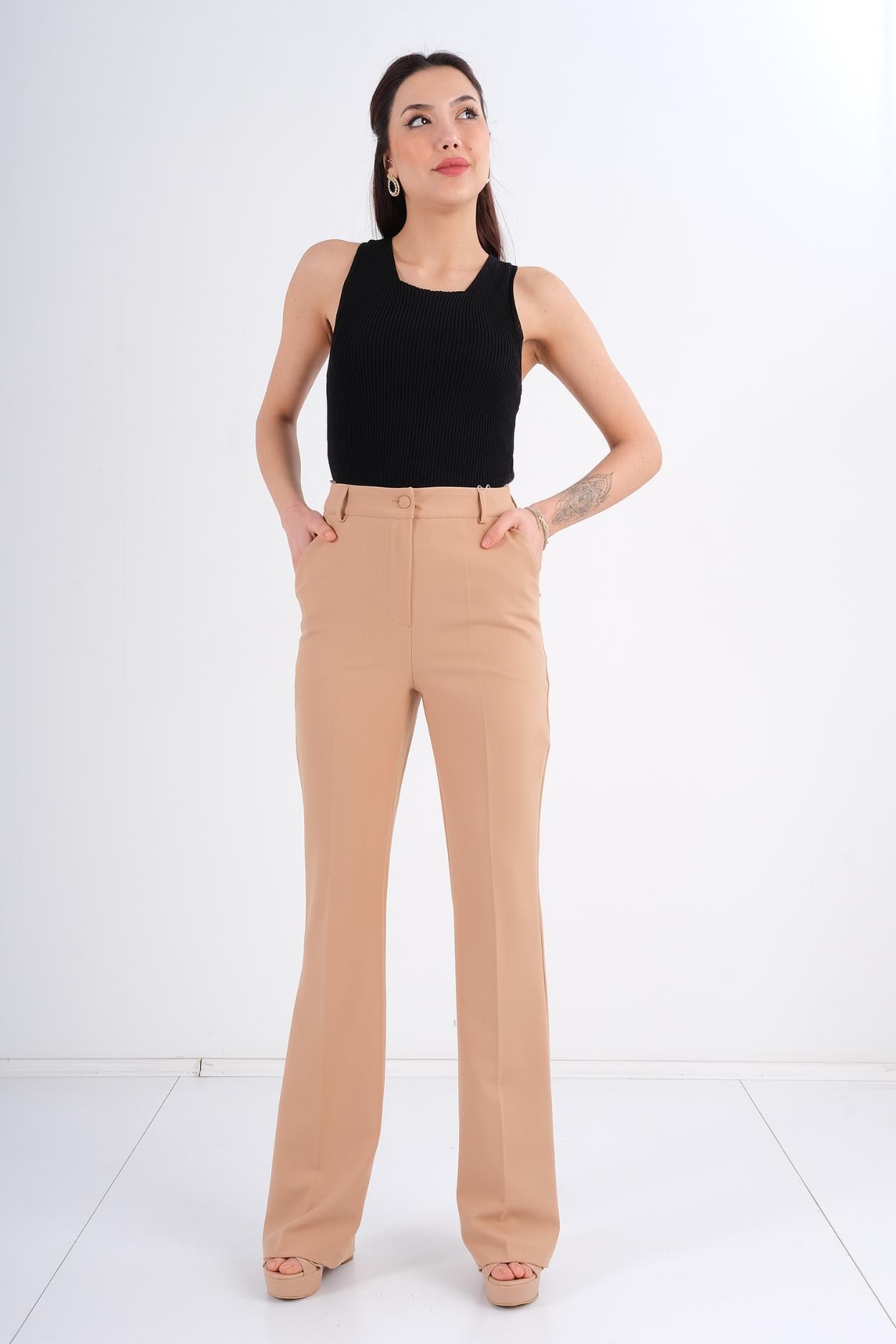 Noix Günlük Giyim Pantolon Camel