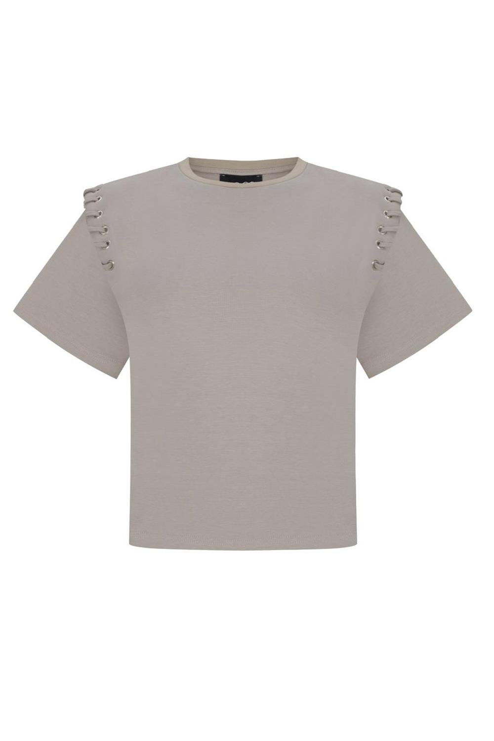 GLORIA TSHIRT GOLD DETAILS BEJ