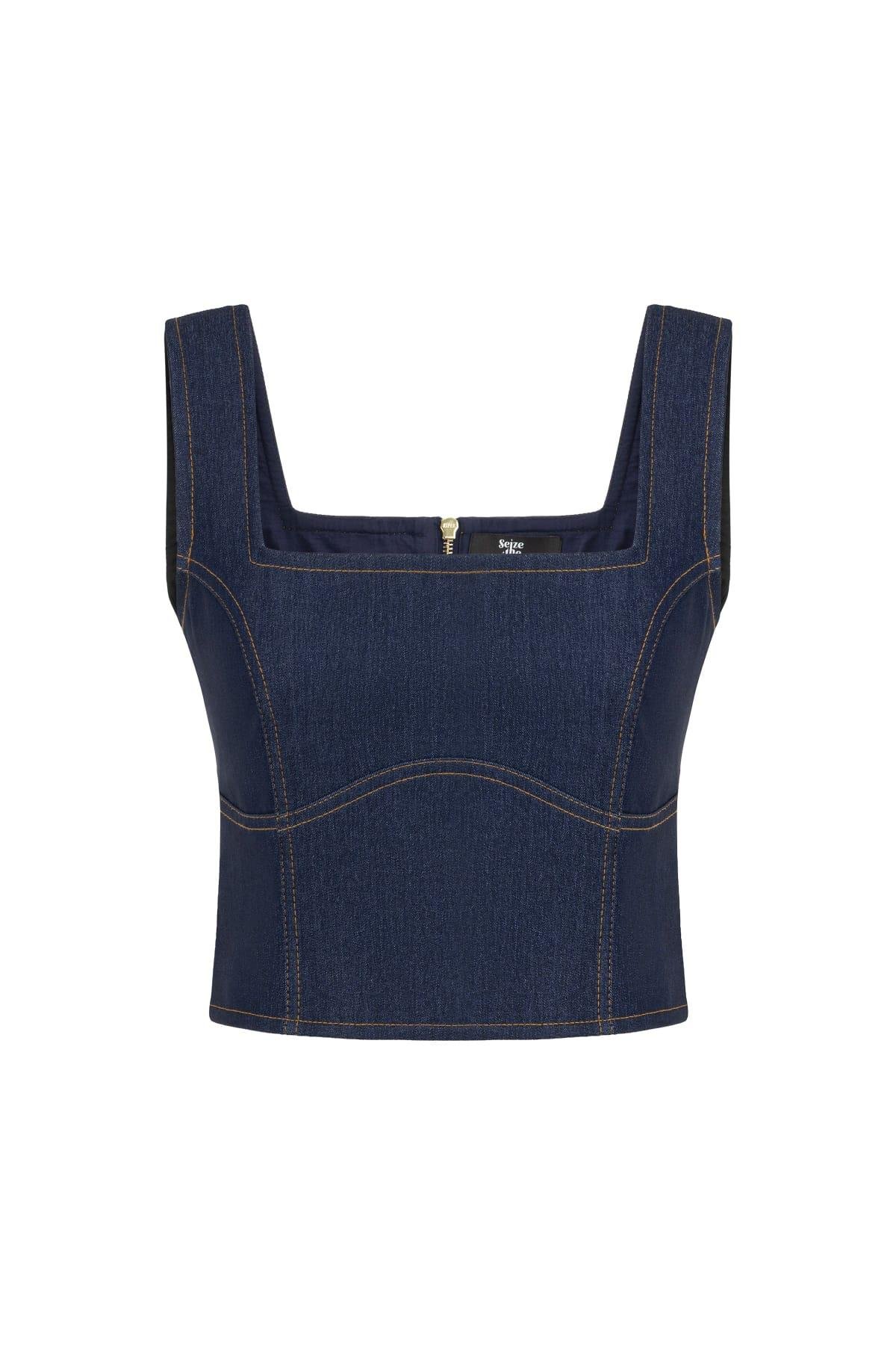 LUCY TOP LACİVERT