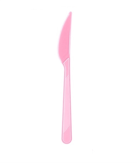 Bıçak Plastik Pembe 10 lu
