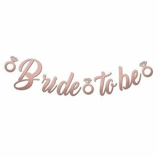 Bride To Be Rose Gold Kaligrafi Banner 