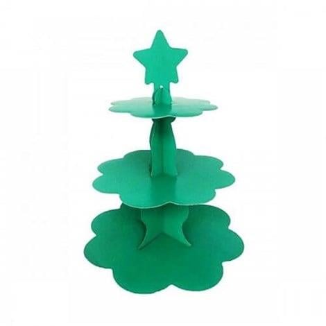 Cupcake Standı Yeşil Renk 3 Katlı