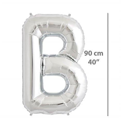 Folyo Harf B Gümüş Balon 90 cm