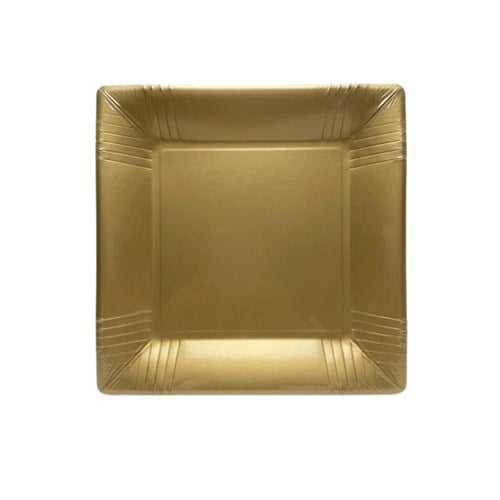 Gold Parlak Kare Tabak 10 Adet